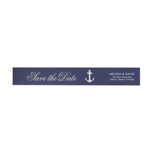 Roos Gold Anchor RSVP Wraparound Label (Individueel)