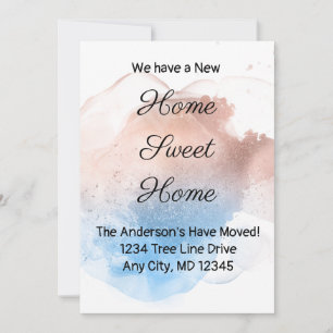 Roos Gold and Blue Splash Moving Aankondiging