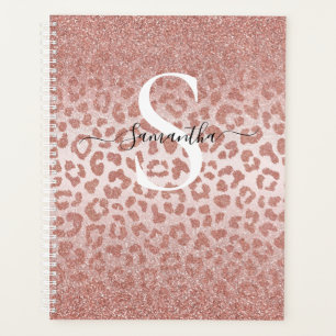 Roos Gold Animal Print Glittery Gradient Planner