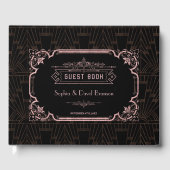  Roos Gold Art Deco Great Gatsby Wedding Gastenboek (Voorkant)