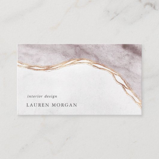 Roos Gold Art Deco Modern Visitekaartje (Voorkant)