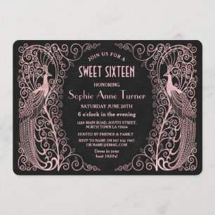 Roos Gold Art Peacocks 30e verjaardag Kaart