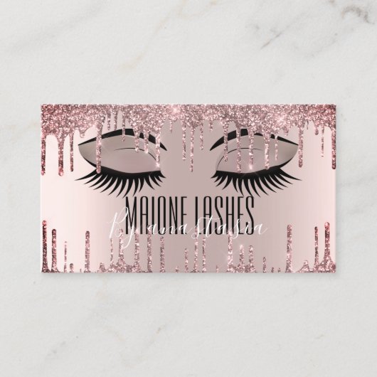 Roos Gold Artist Blush Makeup Lashes Glitter Drive Visitekaartje (Voorkant)