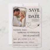 Roos Gold Australia Passport Bewaar de datum Save The Date (Achterkant)