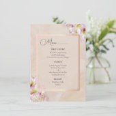 Roos Gold Azalea Wedding Menu (Staand voorkant)