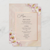 Roos Gold Azalea Wedding Menu (Voorkant / Achterkant)