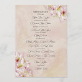 Roos Gold Azalea Wedding Programma (Achterkant)