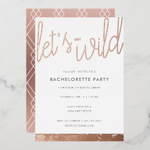Roos Gold Bachelorette Roos Gold Foil Uitnodiging