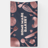 Roos Gold Baking Utensils Bakkerij Spandoek (Verticaal)