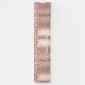 Roos Gold Banner Glitter Drivers - Aangepaste teks (Verticaal)