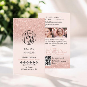 Roos Gold Beauty Make-up Artist Foto's QR-code Visitekaartje