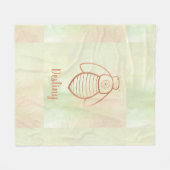 Roos Gold Bee Symbool Fleece Deken (Voorkant (Horizontaal))