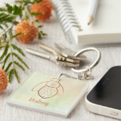 Roos Gold Bee Symbool Sleutelhanger (Voorkant Rechts)