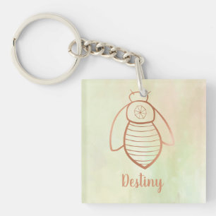 Roos Gold Bee Symbool Sleutelhanger