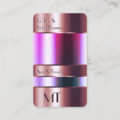 Roos Gold Bin Faux Engraving Font met monogram Visitekaartje (Voorkant)