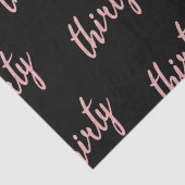 Roos Gold Black 30 verjaardag Glitter "Dertig" Tissuepapier (Detail)