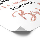 Roos Gold Black Confetti Advice for the Bride Sign Poster (Hoek)