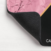 Roos Gold Black en White Marble Pattern Muismat (Hoek)