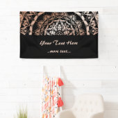Roos Gold Black Floral Mandala Spandoek (Insitu)