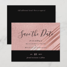 Roos Gold Black Glitter look WEDING SAVE DATE