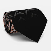 Roos Gold Black Mandala Stropdas (Opgerold)