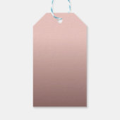 Roos Gold Blank Sjabloon Modern Elegant Cadeaulabel (Achterkant)