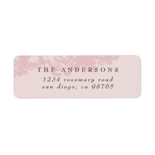Roos Gold Blooms Folie Invitation Etiket