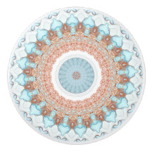 Roos Gold Blue Ocean Floral Kaleidoscope