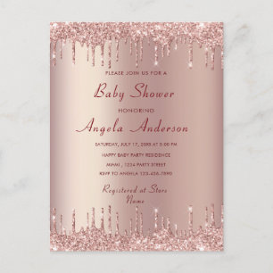 Roos Gold Blush Drivers grafisch Baby shower uitno Briefkaart