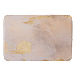 Roos Gold Blush en Gold Texture Badmat