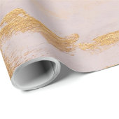 Roos Gold Blush en Gold Texture Cadeaupapier (Rol Hoek)