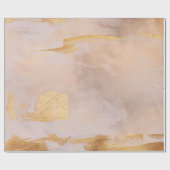 Roos Gold Blush en Gold Texture Cadeaupapier (Vlak)