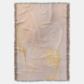 Roos Gold Blush en Gold Texture Deken (Voorkant Verticaal)