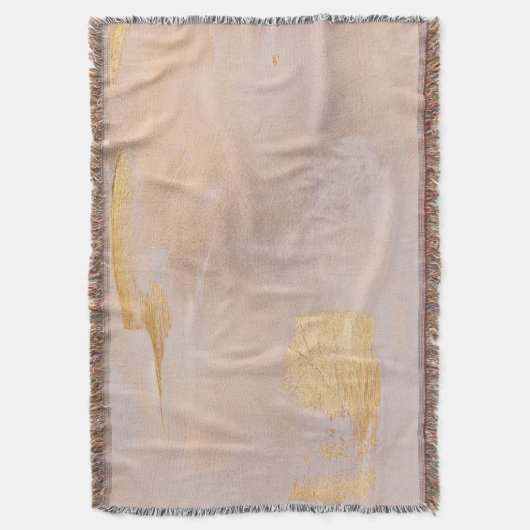 Roos Gold Blush en Gold Texture Deken (Voorkant Verticaal)