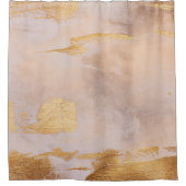 Roos Gold Blush en Gold Texture Douchegordijn (Voorkant)