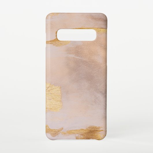 Roos Gold Blush en Gold Texture Samsung Galaxy Hoesje (Achterkant)