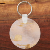Roos Gold Blush en Gold Texture Sleutelhanger (Voorkant)