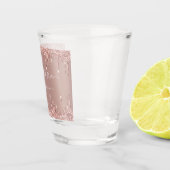 Roos Gold Blush Glitter Custom Text Shot Glass Shot Glas (Rechts)