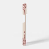 Roos Gold Blush Glitter Drivers Aangepaste tekstna iPhone Hoesje (Rechterkant)