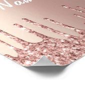 Roos Gold Blush Glitter Drivers Poster Aangepaste  (Hoek)