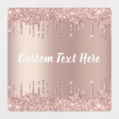 Roos Gold Blush Glitter Drivers Tekstlabels Labels (Design 2)