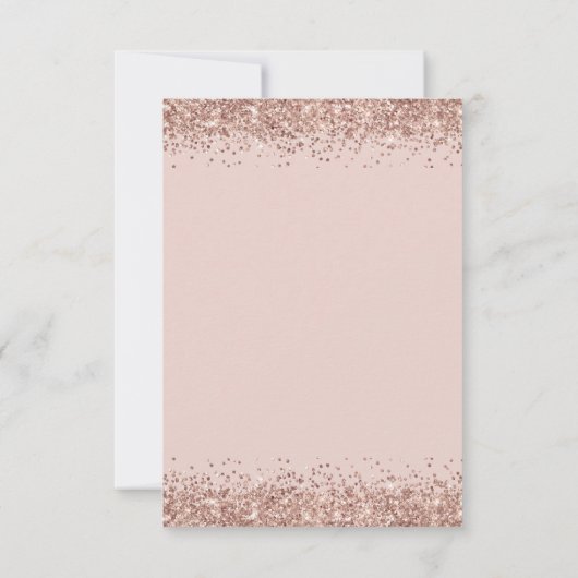 Roos Gold Blush Glitter Elke Leeftijd 80e Verjaard Kaart (Achterkant)