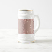 Roos Gold Blush Glitter Sparkle Drift Beer Stein Bierpul (Voorkant rechts)