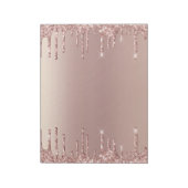 Roos Gold Blush Glitter Sparkle Drift Chic Modern Notitieblok (Gedraaid)