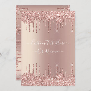 Roos Gold Blush glitter Sparkle Drift Custom Text