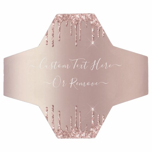 Roos Gold Blush glitter Sparkle Drift Custom Text  Voetbal (Enkel)