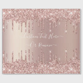 Roos Gold Blush Glitter Sparkle Drivers - Jouw tek Cadeaupapier (Vlak)