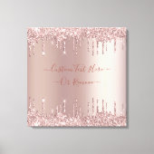 Roos Gold Blush Glitter Sparkle Drivers - Jouw tek Canvas Afdruk (Voorkant)