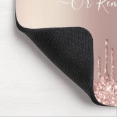 Roos Gold Blush Glitter Sparkle Drivers - Jouw tek Muismat (Hoek)