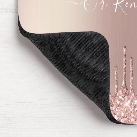 Roos Gold Blush Glitter Sparkle Drivers - Jouw tek Muismat (Hoek)